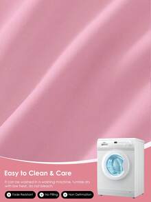 1pc Solid Color Fitted Sheet, Mattress Protector, Soft & Breathable, Fits Twin, Full, Queen, King Size Beds, Essential Bedding For Home & Dorm - Hot Pink - View 6