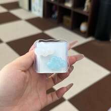 4pcs 3D Blue & White Gradient Cloud Cable Protector Set, High Transparency Protective Shell, Fresh Girly Phone Accessory, Compatible With Apple 18W/20W PD Fast Charging, Niche Gift Choice For Best Friends & Couples - Blue and White Clouds - View 7
