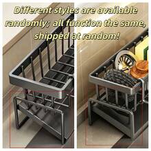 1pc Kitchen Sponge Holder Rack, Soap Dish, Stronger Material, Slanted Design To Prevent Water Accumulation, Independent Towel Hanging Rack, Effective Mold Prevention, Kitchen Storage, Kitchen, Kitchen Essentials, Bathroom Accessories, Kitchen Organizer, Dish Drying Rack, Sponge Holder - Multicolor - View 12