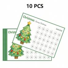 10/30 Kartu Tabungan Bertema Natal, Dirancang Khusus untuk Keluarga untuk Membuat Rencana Tabungan Natal yang Terarah. Kartu ini Membantu Pengguna Menabung Lebih Awal untuk Pembelian Liburan, Hadiah, dan Biaya Makan. - A - View 10
