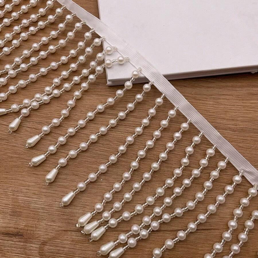 1 Yard 11cm Perlen Quasten Perlen Spitze Kürbis Anhänger Kleidung Vorhang DIY Handgefertigte Dekoration Kleidung Band