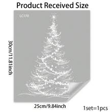 1 Christmas Pure White Christmas Tree Window Sticker, Shopping Mall Glass Sticker, Bedroom Living Room Home Decoration Atmosphere, Holiday Decoration Sticker, Window Decoration, Home Decoration, Elegant Window Art, Decorative Sticker - Christmas Tree - View 8