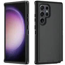Heavy Duty Shock Resistant Phone Case For Galaxy/Apple, Matte Black Full Body Sturdy Protective Cover With Camera Protection - Black - View 40