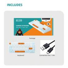 PANDA KYA83 Wired Mechanical Keyboard, Compact 83-Key, RGB Backlit Red Switch Gaming Keyboard, Small Portable Office Computer Keyboard, Compatible With Windows/Tablet Laptop Gaming - View 8