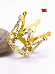 1/2/3/5pcs Mini Metal Crown Cake Toppers, Princess Crown Cupcake Decorations, Suitable For Women, Royal Theme Party Supplies, Applicable For Wedding, Bridal Shower, Birthday Gift, Valentine's Day, Holiday, Bouquet Decor - Multicolor - View 11