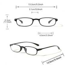 1pc Women's Rectangular Small Frame Clear Lens Glasses, Daily Outfit Decoration, Back To School Essential - Multicolor - View 7