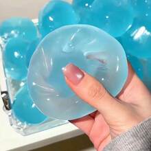 Tachimi 1pc Desk Squeeze Toy Coconut Ball Squishy Fidget Ball, Clear Fruit Multicolor Round Slow Rebound Ball, Halloween Christmas Stocking Stuffer Random Style - Multicolor - View 8