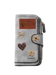 Vintage Floral Bow Knot Women's Long Wallet, Multi-Card Slot Large Capacity Purse, PU Leather Zipper Coin Pouch Phone Clutch, Daily Accessory - Multicolor - View 11
