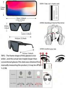 1 Pair Men's Fashion Shield Sunglasses, Perfect Blend Of Modern Design And Vintage Charm, Suitable For Vacation, Driving, Outdoor Sports, Party, Daily Commute, Fits All Face Shapes. - Multicolor - View 2