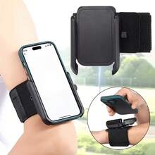 Adjustable 360 Degree Rotating Wrist Hanging Phone Holder, Compatible With Both Wrist And Arm, Suitable For Outdoor Running, Cycling, Fitness Centers, Driving, And Live Streaming. This Universal Smartphone Holder Frees Up Both Hands - Black - View 6