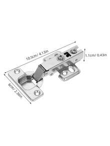 2pcs Stainless Steel Full Overlay Hydraulic Hinges, Cabinet And Wardrobe Door Hinges, Soft Close Hinges, Adjustable Hydraulic Hinges, Suitable For Home Decor And Cabinet Door Making - A - View 3