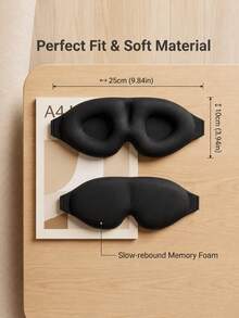3D Slow-Rebound Sleep Eye Mask, 100% Light-Blocking Pressure-Free Eye Mask, Suitable For Naps, Travel, And Nighttime Sleep - Multicolor - View 8