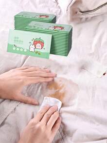 1 Pack Of 10/20/50 Count Portable Clothing Stain Remover Wipes, Suitable For Daily Outdoor Use, Suitable For Wiping Tabletops, Keyboards Shoes, Furniture And Other Item Surfaces, Individually Wrapped Wipes (For Cleaning Items, Not For Body Cleaning) - Multicolor - View 3
