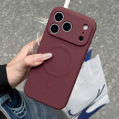 Custodia morbida in silicone liquido magnetico di lusso compatibile con iPhone 18 Pro Max 17 16 15 14 13 12 11 Plus Pro, con ricarica senza fili, idea regalo per donne e uomini