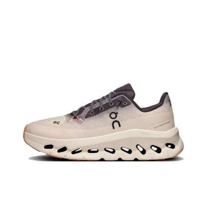 On Running Onrun Cloudtilt Running Shoes: Lightweight, Comfortable, Slip-Resistant, Durable, Low-Top, Casual Wear, Unisex, Apricot Color.