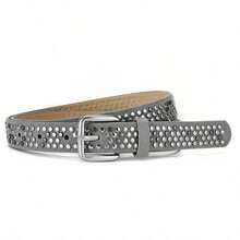 A Women's Street Punk Style Rhinestone Asymmetrical Claw Stud Metal PU Belt Suitable For Party Travel Fashion Women - Multicolor - View 5