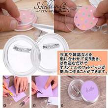S.fields.inc アクリルブローチ 30個 透明バッジ 缶バッジ フォトバッジ ピンバッジ 手作りDIY 写真 - 44 - チェックする 4
