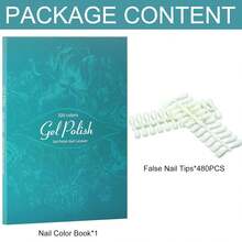 320 Nail Book,With 480 False Tips,Professional Nail Color Swatches Book For UV Gel Polish Nails Art Design - View 10