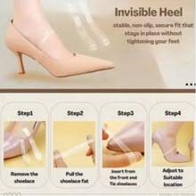 Transparent Invisible Shoe Laces For Women High Heels Anti-Slip Strap Fixation Anti-Heel Drop Anti-Foot Pain - Multicolor - View 9