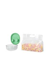 Snack Box, Food Storage Container With Innovative Silicone Finger Grip Lid, With Food Storage Bag, Perfect For Storing Fruits, Nuts, Popcorn, Cookies, Candy, Easy To Grab Snacks While Keeping Hands Clean, Reusable, Suitable For Daily Use, Convenient For Carrying And Travel, Easily Fits In Lunch Bags, Backpacks, Handbags And Picnic Baskets, Perfect For Home, School, Office, Road Trips, Picnics And Parties, Back To School Gift - Multicolor - View 13