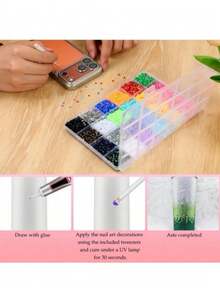 40,000pcs Jelly Rhinestone Set, Multi-Color 3mm Flat Back Resin Rhinestone Gems, Includes 3 Bottles Of 10ml B7000 Glue, Suitable For Diamond Painting DIY Crafts - Multicolor - View 4