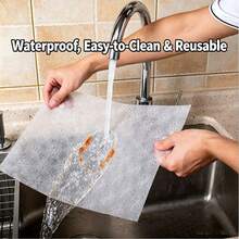 1pc Waterproof Oil-Proof Transparent Kitchen Cabinet And Shelf EVA Liner, White Snowflake Pattern, Easy To Clean Surface, Scratch-Resistant, Splash-Proof, Suitable For Drawers, Vanity, Cabinets, Pantry Organization - Transparent Protective Film, Non-Slip, Waterproof, Oil-Proof, Elegant Snowflake Design, Suitable For Kitchen Use - Multi-color - View 3