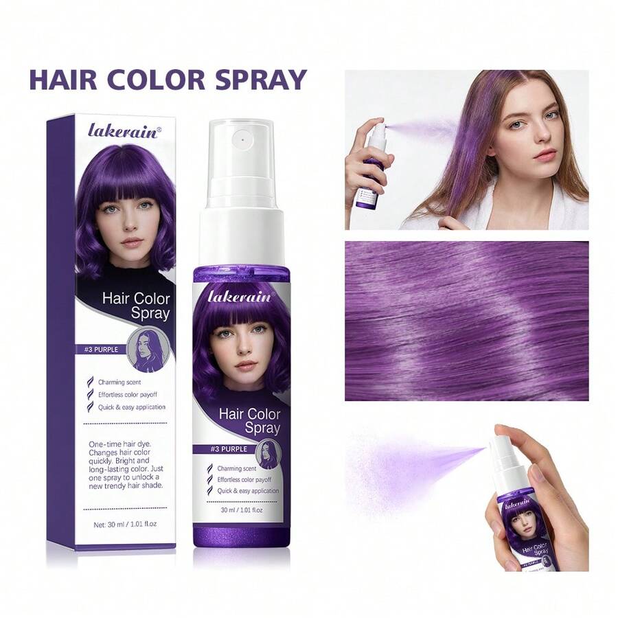 Semprotan Pewarna Rambut Sementara Aneka Warna, Semprotan Pewarna Rambut Formula Lembut, Semprotan Penata Rambut Instan, Riasan Warna Rambut Cepat, Menutupi Uban, Menciptakan Berbagai Efek Warna Alami, Mudah Digunakan, Semprotan Pewarna Rambut untuk Acara Pesta Modis - MultiWarna - View 1
