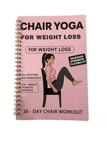 1pc 28-Day Weight Loss Chair Yoga Challenge Spiral Notebook Fitness Plan - Multicolor - View 8