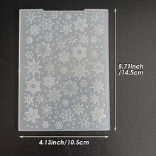Christmas Embossing Plate Template, Winter Snowflake Gift Christmas Hanging Decoration Pattern DIY, Scrapbook Greeting Card Planner Decoration, Compatible With Most Embossing Machines - Christmas - View 28
