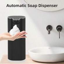 DONASIRA 1pc New 360ml Capacity Touchless Wall-Mounted Electric Smart Infrared Automatic Soap Dispenser, No-Press Foam Liquid Dispensing Pump/Portable Hand Soap Bottle/Kitchen Bathroom Accessory - View 4