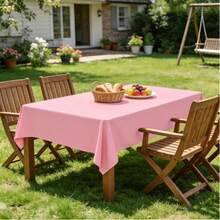 1/5 Packs Pink Plastic Disposable Tablecloths, 137x183cm Light Pink Disposable Rectangular Tablecloths, For Parties, Birthdays, Weddings, Picnics, Home Kitchen Dining Party Table Decorations - C-pink - View 6