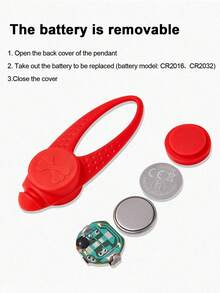 1pc LED Pet Pendant Collar, Waterproof Dog Collar Light, Suitable For Outdoor Walking, Silicone LED Dog Collar Tag Light, Suitable For Night Decoration, Battery Included - Multicolor - View 12