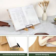 Bamboo Cookbook Stand For Kitchen Countertop - Apricot - View 5