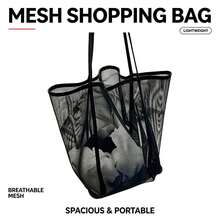 1pc/4pcs Mesh Beach Bag, Large Capacity, Multi-Functional Travel Shoe Bag, Clothing, Swimwear Shoulder Handbag Storage Bag - Multicolor - View 1