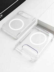 1件裝 硬磁吸透明磨砂保護殼，適用於 iPhone Duo Fold 與 Apple 18 Ultra Fold，防震外殼，含頂部前面板＋底部後殼 - 無色 - 查看 1