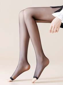 Women Spring Summer Pantyhose, Soft Comfy UV Protection Thin Sheer Toeless Tights For Open-Toe Shoes, Show Beautiful Manicured Toes - Black - View 3