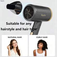 Raytix Pengering Rambut Lipat Portabel Model Baru, Pengering Rambut Cepat untuk Penggunaan di Rumah/Salon, Cocok untuk Penggunaan di Rumah/Salon/Perjalanan - Grey - View 3