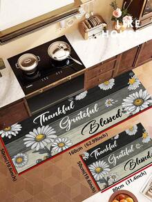 1/2pcs Autumn Floral Pattern Vintage Diatomaceous Earth Bath Mat, Super Absorbent, Non-Slip, Quick Dry, Perfect For Bathroom, Kitchen And Dining Room, Home Decor And Bathroom Mat Gift, Holiday Gift! - Multicolor - View 12