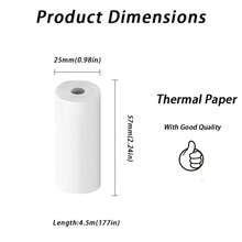 5/10/15 Rolls Of Regular White Thermal Paper,57*25 Mm,Refill Paper For Mini Portable Printers & Pocket Printers,Continuous Printing,Ideal For Photos,Wrong Question,Schedule Printing - 57x25 - View 2