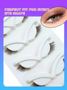 5 Pairs Brown False Eyelashes Soft Fluffy 3D Faux Mink, Natural Soft Hand-Woven - Halloween Date Party Essential, Skin-Friendly Non-Irritating No Residue, Reusable, Atmospheric Brown Tone Eyelashes, Suitable For Commute Daily Charm And Special Occasions - View 2