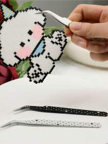 6/3pcs Korean Hand Account Tweezers Collection Cute Landscape Stickers Tape Special Tools Material Eyelash Tweezers - Multicolor - View 5