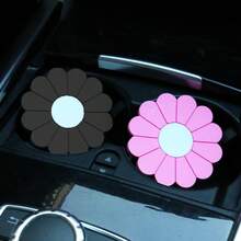 2PCS Daisy Pattern Car Cup Holder Mats, 2.75 Inch Universal Size, Silicone Non-Slip Wear-Resistant, Protect Original Car Cup Holder, Personalized Car Interior Decoration - Daisy Car Cup Holder Coaster - View 7