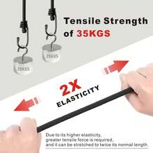 10/20pcs Ball Bungee Cords, Reusable Elastic Ball Ties, Heavy Duty Stretch Cords, Suitable For Camping Tarp, Curtains, Outdoor Gear - Multicolor - View 3