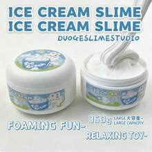 1 buah Kit Slime Slime Es Krim Mentega Kental Kotak Putih Besar Mainan Gelisah Squishy, Slime Elastis Tidak Lengket Berbuih Mainan Pereda Stres Sensori untuk Remaja dan Dewasa - MultiWarna - View 7