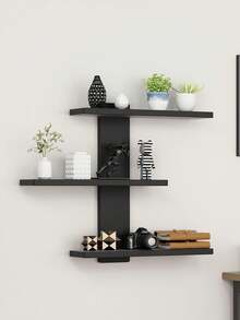 1pc No-Drill Wall-Mounted Storage Rack, Wall Shelf, Figure Display Stand, Craft Display Rack, Suitable For Bathroom, Living Room, Bedroom And Kitchen, Can Be Used To Store Books And Decorate Room - Multicolor - View 7