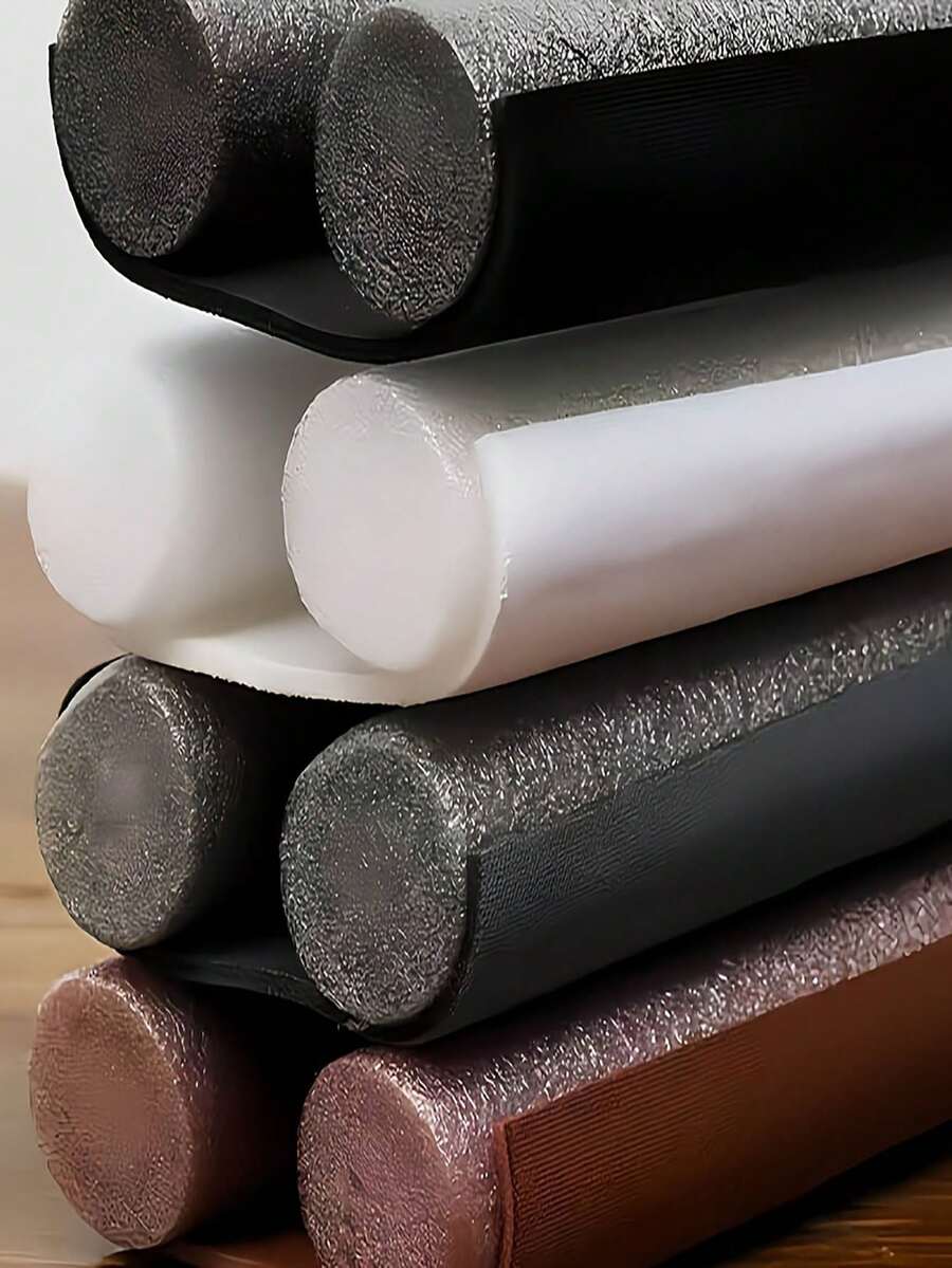 1/2/3pcs Thickened & Reinforced Soundproof Door Gap Strip, Random Color, Suitable For Door Gaps And Bottoms, With Soundproofing And Door Grip Enhancement Windproof Guard, Easy To Install Foam Draft Stopper, Suitable For Home Office Doors, - Save Door Gaps