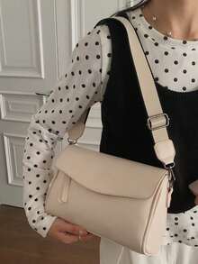 Retro Korean Style Women's Shoulder Bag Casual Versatile Crossbody Bag Spring 2026 Fashion PU Leather Bags - White - View 11
