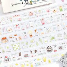 1pc Misty Thin Washi Tape Salt-Style Scrapbooking Collage Dessert Handmade Stamp Decorative Tape - Multicolor - View 3