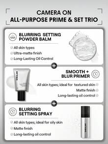 SHEGLAM [3Pcs] Blur Collection Camera On Primer, Mist, And Setting Balm Bundle Set - Clear - View 2