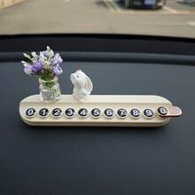 1pc New Cute Cartoon Car Aromatherapy Temporary Parking Number Plate, Creative Car Interior Parking Contact Decoration - 1pc - View 8